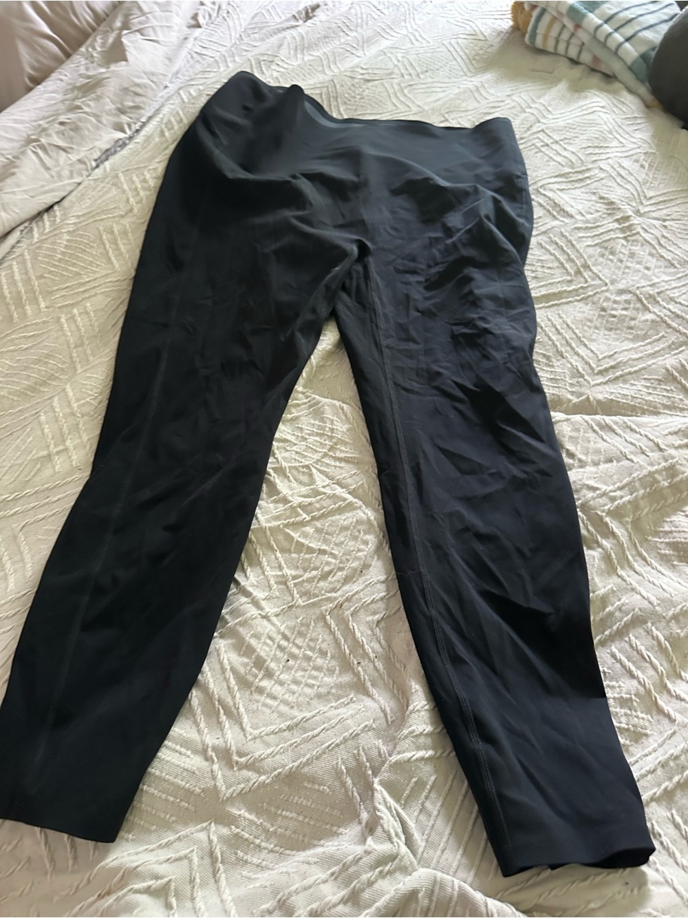 SPANX Black High-Waist Ponte Ankle Leggings